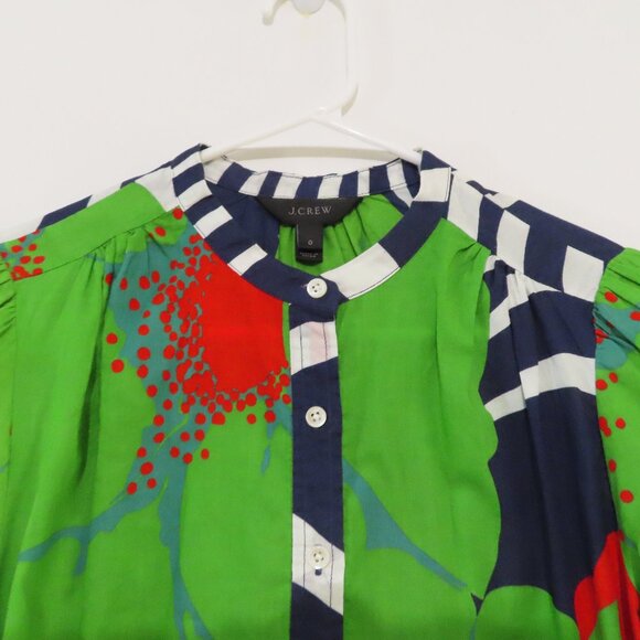 J.Crew Graphic Floral Top Size 0 - Picture 3 of 8